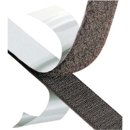 Reclosable Fastener, Acrylic Adhesive, 150 ft, 1 in Wd, Black MPN:SJ3527N