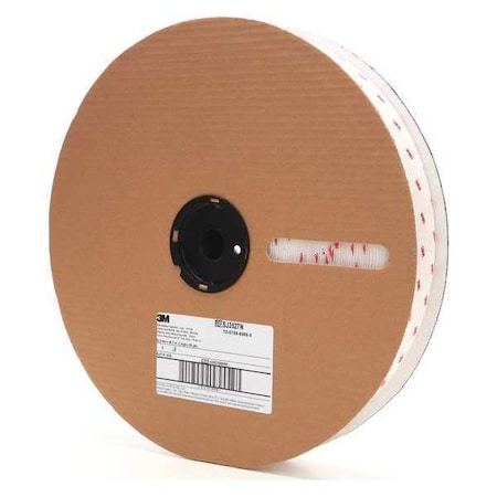 Reclosable Fastener, Rubber Adhesive, 150 ft, 2 in W, White, 2 PK MPN:SJ3527N