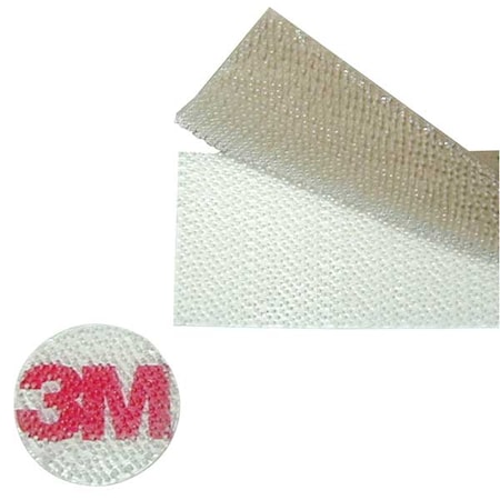 Reclosable Fastener, Disc, Acrylic Adhesive, 3/8 in, Clear, 1800 PK MPN:SJ4570