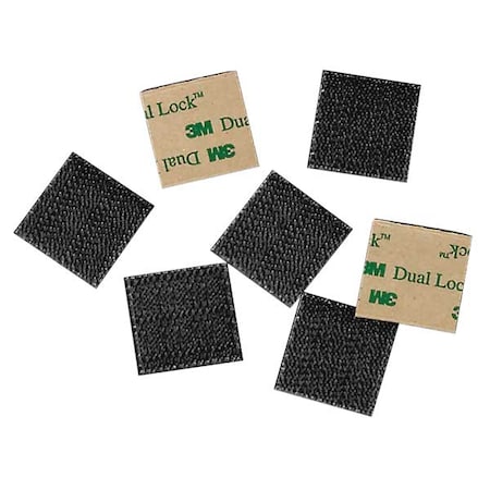 Reclosable Fastener Shapes, Acrylic Adhesive, 2 in, 1 in W, Black, 100 PK MPN:SJ4575