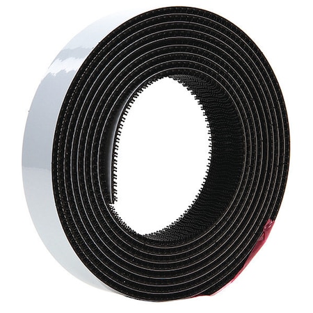 Reclosable Fastener, Rubber Adhesive, Black, 8 PK MPN:TB3540