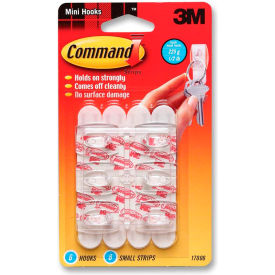 3M Command™ Hooks Mini 1/2lb. Capacity 6 Hooks/8 Strips 17006
