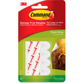 3M Command™ Poster Strips White 12/Pack 17024ES
