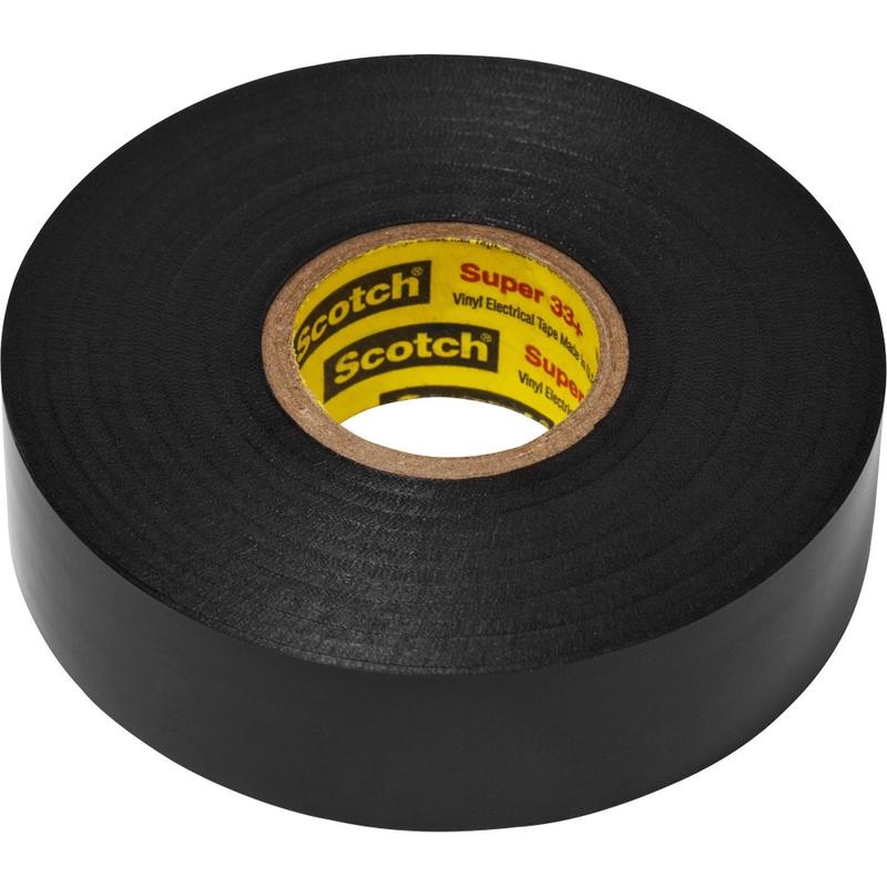 Scotch Super 33 Plus Vinyl Electrical Tape - 22 yd Length x 0.75in Width - Rubber - Vinyl Backing MPN:6132BA10