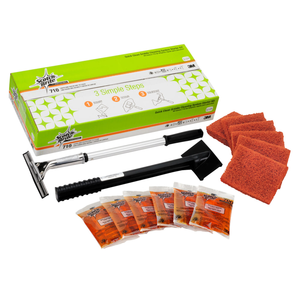 Scotch-Brite Quick Clean Griddle Cleaning Starter Kit MPN:710