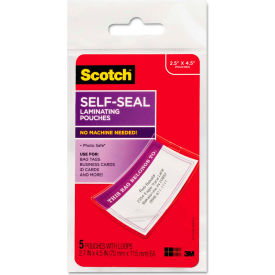Scotch® Self-Sealing Laminating Pouches 12.5 mil 2 13/16 x 4 9/16 Luggage Tag 5/Pack LS8535G