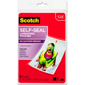 Scotch® Self-Sealing Laminating Pouches 9.5 mil 4 3/8 x 6 3/8 Photo Size 5/Pack PL900G