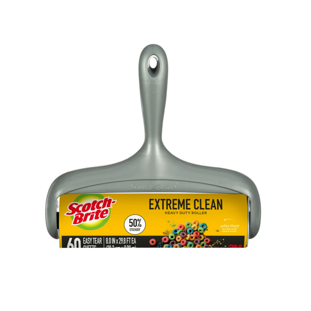 Scotch-Brite Extreme Clean Large Lint Roller, 1 Pack, 60 Adhesive Sheets Total, 50% Stickier, Heavy Duty for Removing Debris and Pet Hair on Clothes MPN:830LSRS-60
