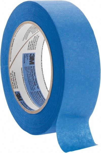 Masking Tape: 38 mm Wide, 60 yd Long, 5.7 mil Thick, Blue MPN:7100187348