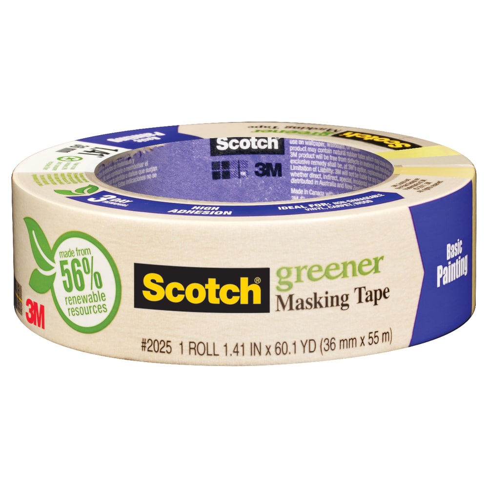 Scotch 234 Greener General Purpose Masking Tape, 1in x 60 Yd. (Min Order Qty 25) MPN:2025-24C