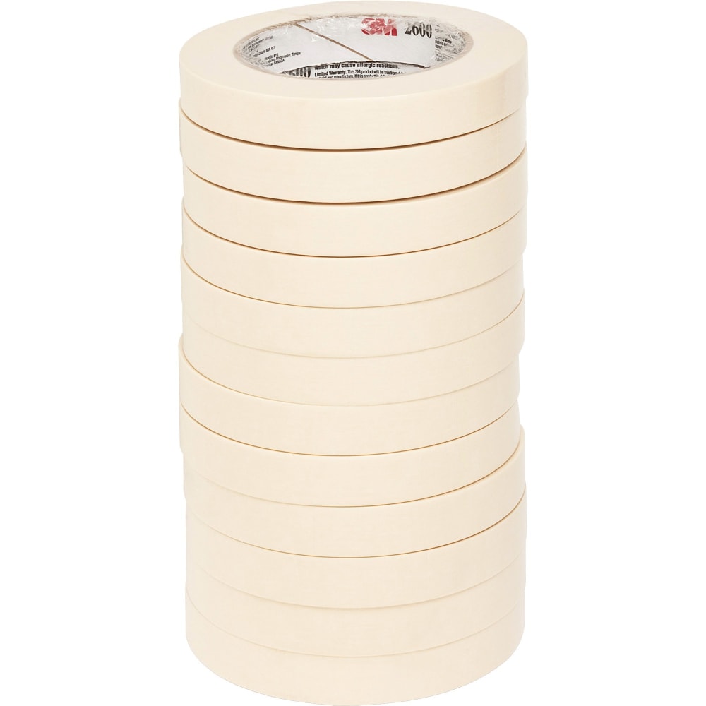 3M Highland Masking Tape, Tan, 3/4in x 60 Yd., Pack Of 12 MPN:260018A