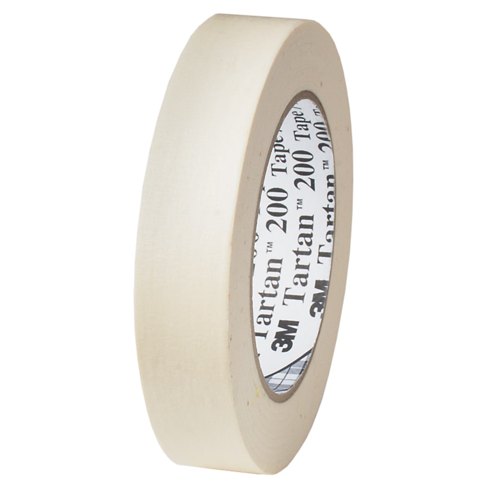 3M 200 Masking Tape, 1/2in x 60 Yd., Natural, Case Of 72 MPN:T933201