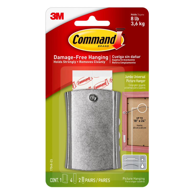 Command Universal Frame Hangers, 1 Command Hanger, 4 Command Strips MPN:17048
