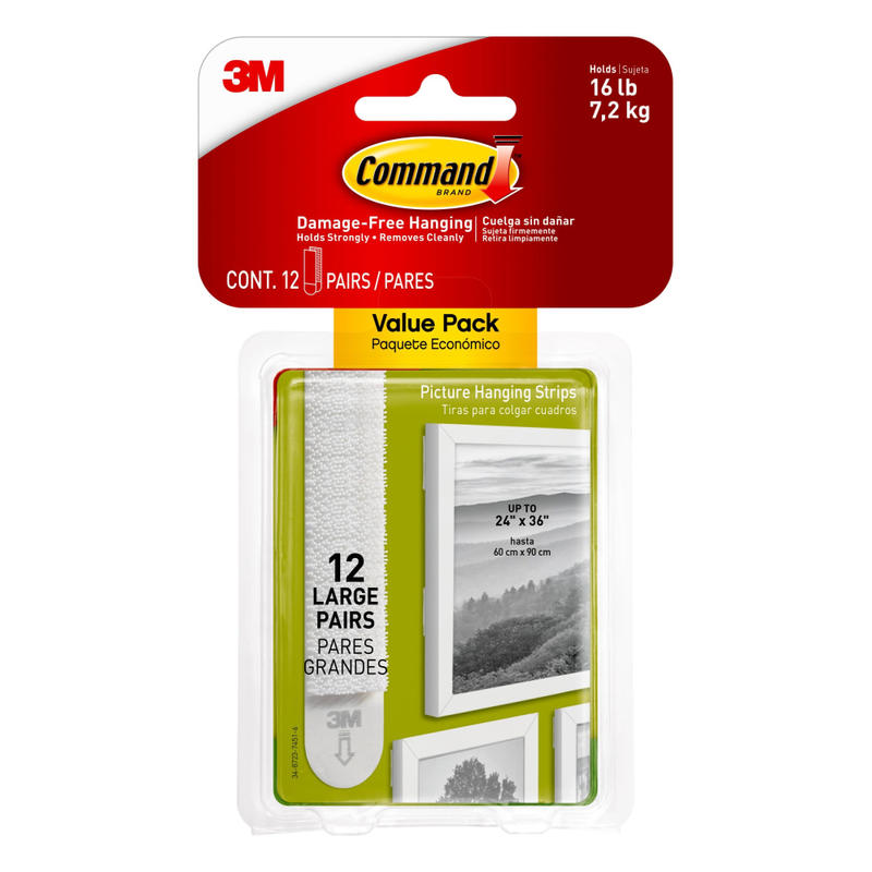 Command Large Picture Hanging Strips 17206-12ES, 1720612ES MPN:17206-12ES