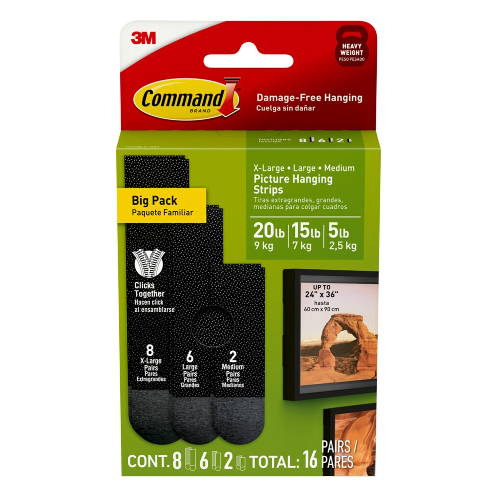 Command Hanging Strip, 17218BLK16ES MPN:17218BLK-16ES