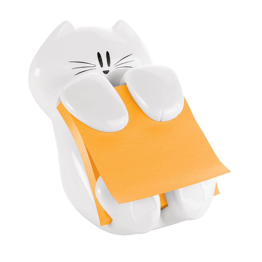 Post-it Notes Dispenser, 3 in x 3 in, 1 Dispenser, 1 Pad, 45 Sheets/Pad, Clean Removal, Pink MPN:CAT-330
