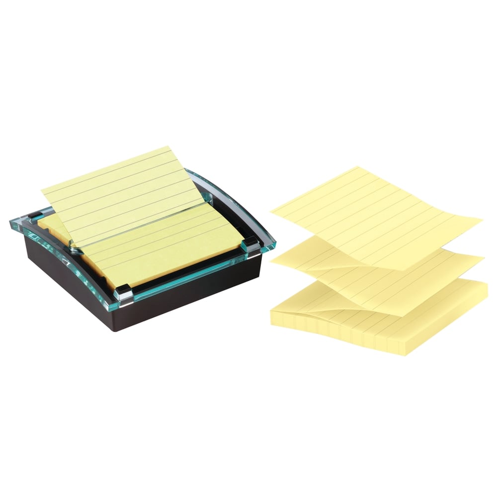 Post-it Super Sticky Pop Up Notes, 4in x 4in, 1 Dispenser, 3 Pads, 90 Sheets/Pad, Clean Removal, Black MPN:DS440-SSVP