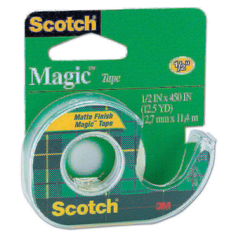 Scotch Magic Tape In Dispenser, 1/2in x 450in, Clear MPN:104