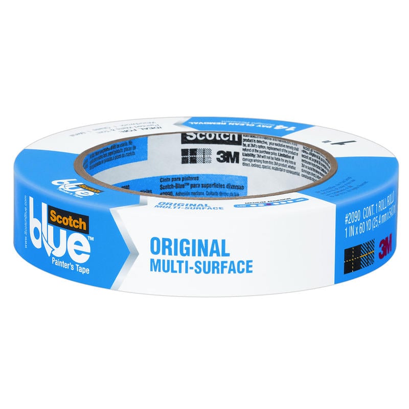 ScotchBlue Original Multi-Surface Painters Tape, 1 Tape Roll, 0.94 in x 60 yd, 3in Core, Blue - 20901HW MPN:2090-1H-W