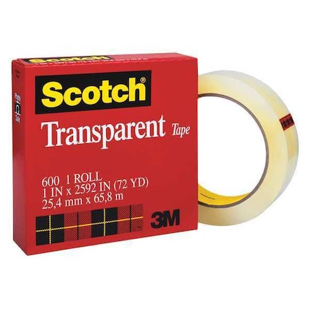 Office Tape, 216 ft, 1 in, 2.3 mil MPN:60012592
