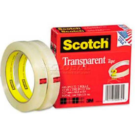 Scotch Transparent Tape 600-2P12-72 1/2 in x 2592 in 2 Rolls/Pack 6002P1272**** - Pkg Qty 12