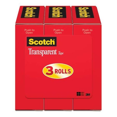 Office Tape, 83 1/3 ft, 3/4 in, 1.8 mil, PK3 MPN:600K3