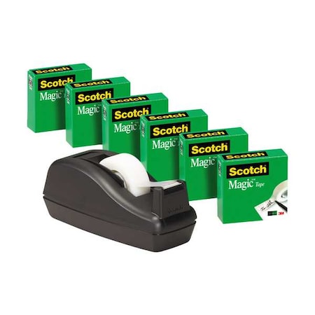 Magic Tape with Dispenser, 3/4x1000in, PK6 MPN:810C40BK