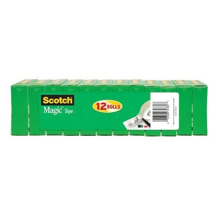 Office Tape, 83.3 ft, 3/4 in, 2.3 mil, PK12 MPN:810K12