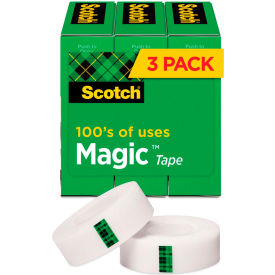 Scotch Magic Invisible Tape 810K3 3/4 in x 1000 in 3 Rolls/Pack 810K3**** - Pkg Qty 48