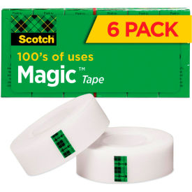 Scotch Magic Tape 810K6 6 rolls of 3/4 in x 1000 in 6 Rolls/Pack 810K6**** - Pkg Qty 8