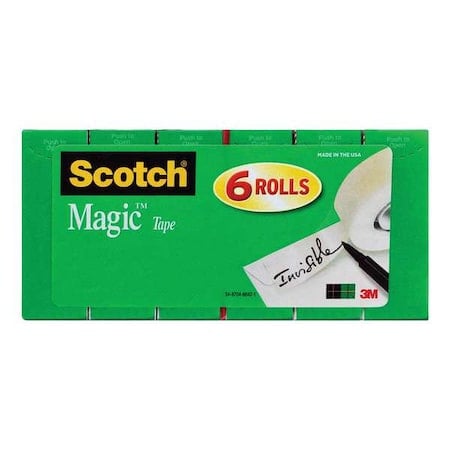 Office Tape, Transparent, 3/4x1000In, PK6 MPN:810K6
