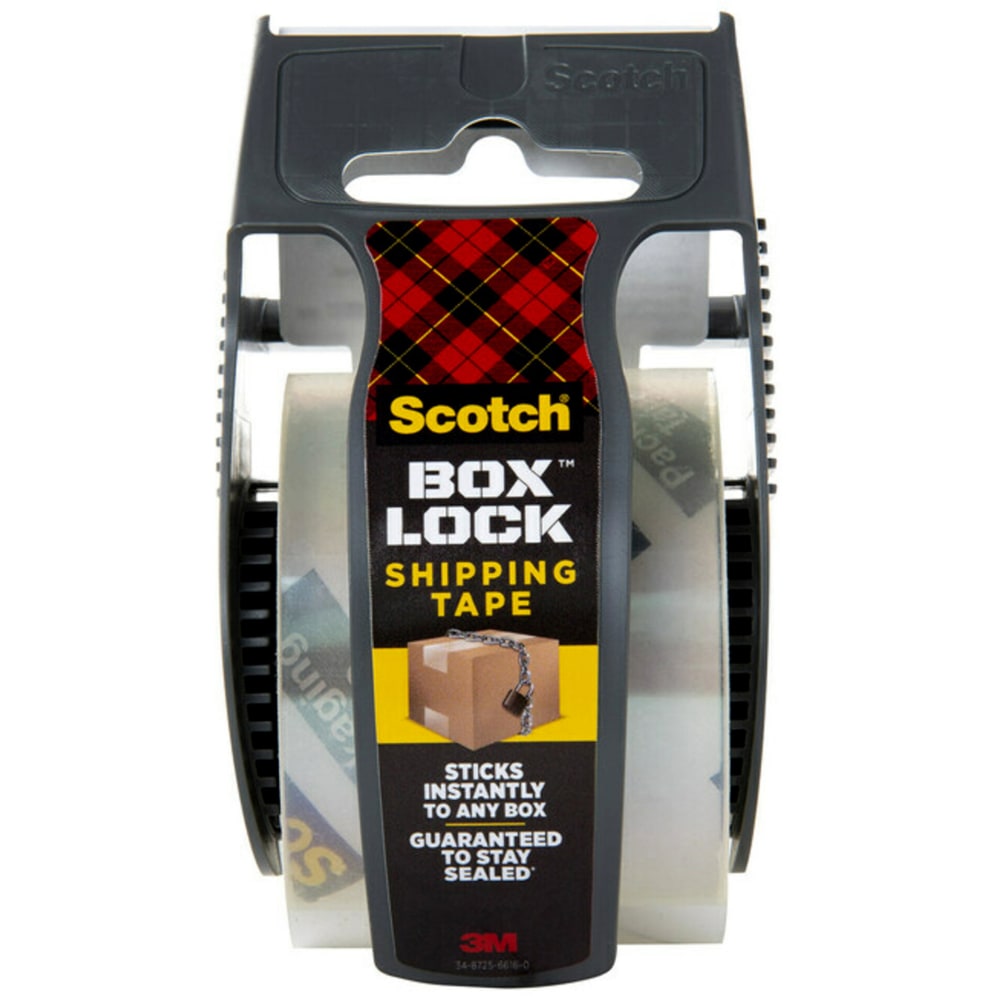 Scotch Box Lock 195 Packing Tape, 1-15/16in x 22-1/4 Yd, Clear MPN:195