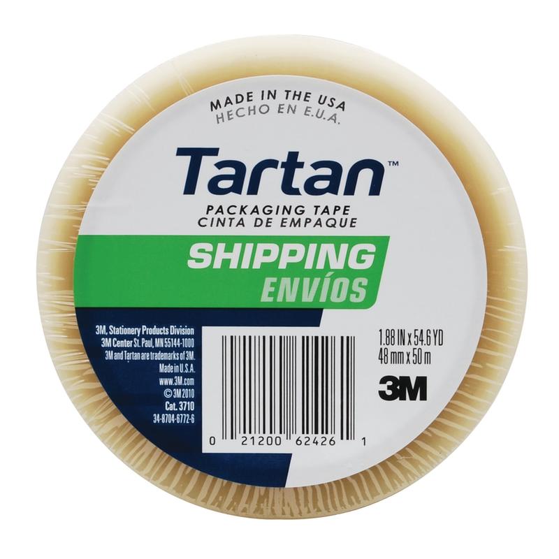 3M Tartan 3710 General Purpose Packaging Tape, 1-7/8in x 54.6 Yd., Clear MPN:3710-1PK