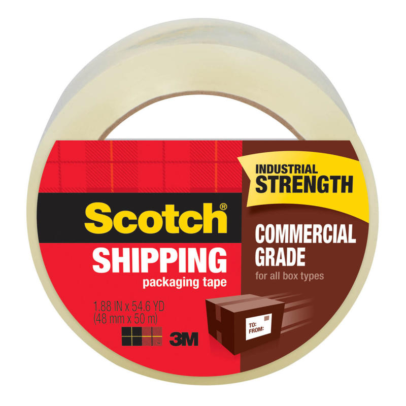 Scotch Commercial Grade Packing Tape, 1-7/8in x 54.6 Yd., Clear (Min Order Qty 8) MPN:3750-1PK