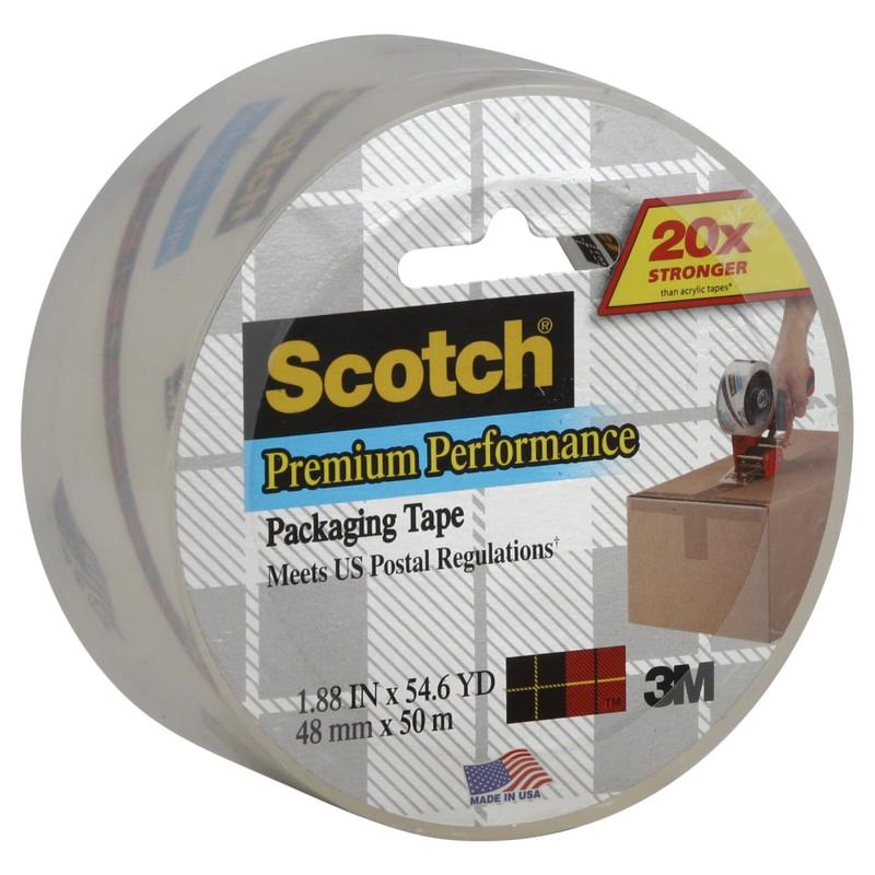 Scotch 3850 Premium Performance Packaging Tape Refill Roll 1.88in x 54.6 Yd., Clear MPN:3850