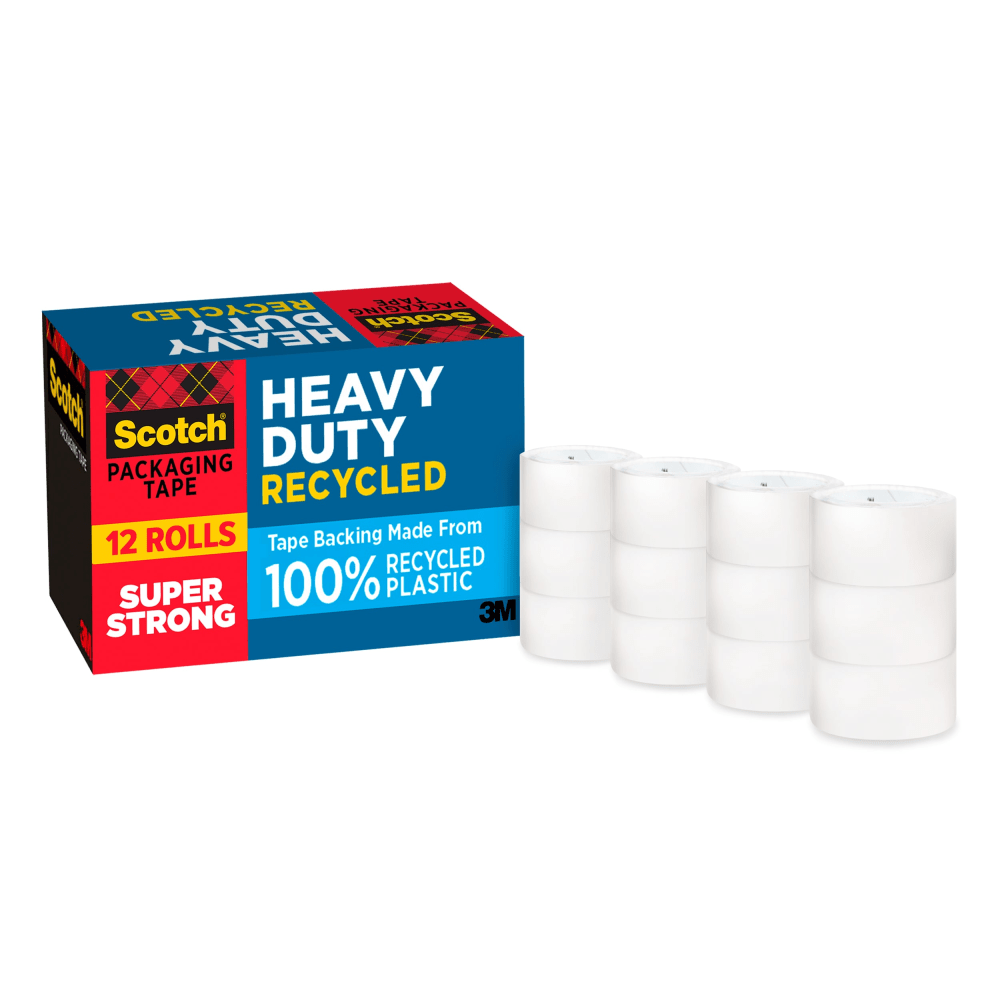 Scotch Heavy Duty Recycled Tape 7750-CS12 1.88 in x 54.6 yd, Clear, Pack of 12 rolls MPN:7750-CS12