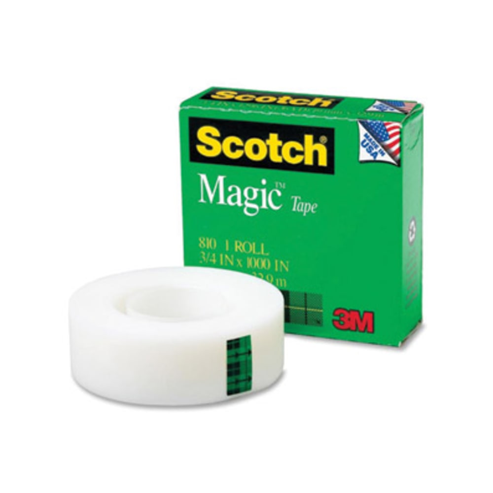 Scotch Magic Tape, 0.75in x 83.33ft, Clear MPN:8101K