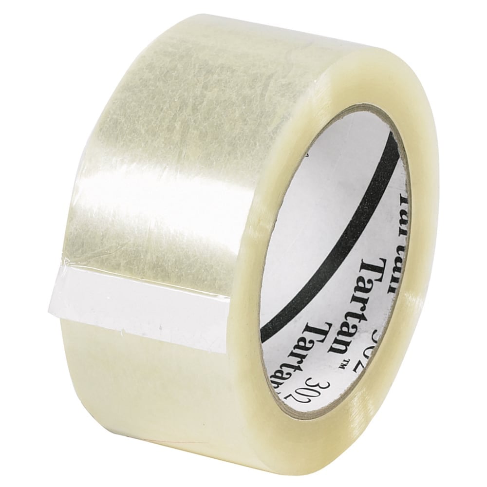 3M 302 Carton-Sealing Tape, 2in x 110 Yd., Clear, Case Of 36 Rolls MPN:T902302