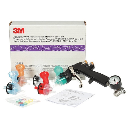 Spray Gun Kit, Pressure, 13 cfm at 24 psi, Air Inlet: 3/8 in MPN:26578