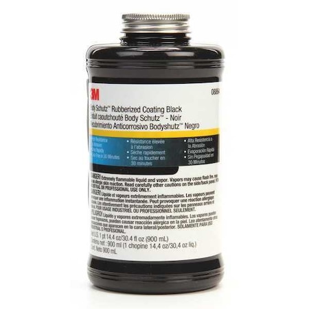 Rubberized Coating, Black, 1 qt., PK6 MPN:08864