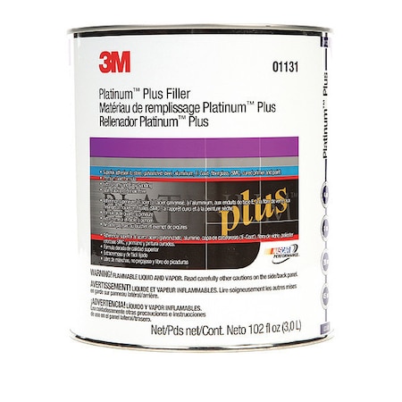 Plus Body Filler, 1 gal, Can, Gold MPN:01131
