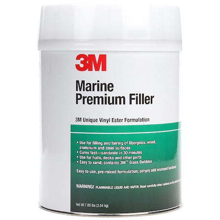 Marine Premium Filler, 1 gal, Can, Blue, Light Beige, Marine Premium MPN:46006