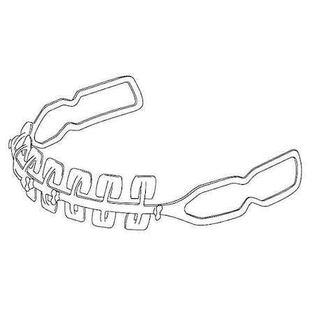 Headband Front Part, Nylon, Gry, PK5 MPN:06-0400-53-B