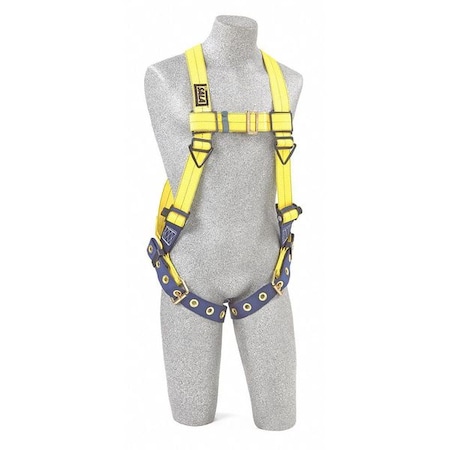 Delta Full Body Harness, Vest, 420 lb Wt Capacity, Mating Chest Strap, Steel Hardware, Yellow, 2XL MPN:1101253