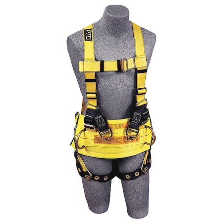 Delta™ Full Body Harness, S, 420 lb., Mating Chest/ Tongue Leg Straps, Back, Lifting D-Ring MPN:1105826