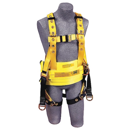Delta™ Full Body Harness, M, 420 lb., Mating Chest/ Tongue Leg Straps, Back, Lifting D-Ring MPN:1106350
