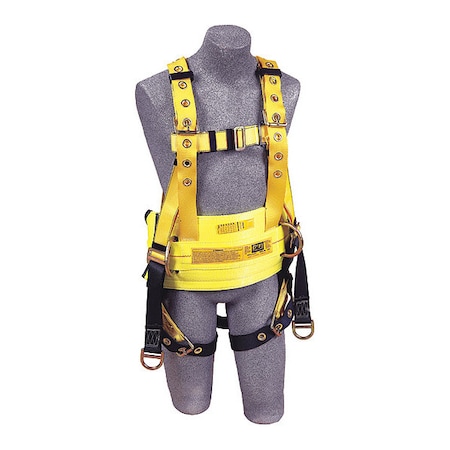 Delta™ Full Body Harness, S, 420 lb., Mating Chest/ Tongue Leg Straps, Back, Lifting D-Ring MPN:1106357