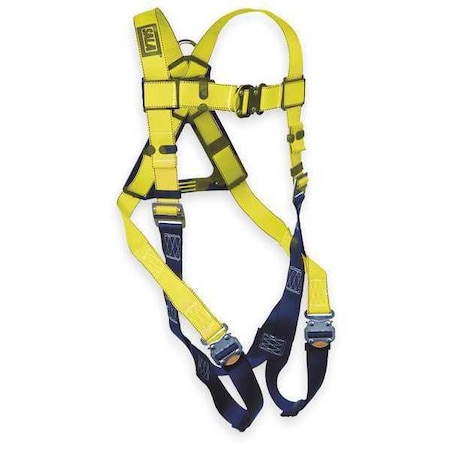 Delta Full Body Harness, Vest, 420 lb Wt Capacity, Quick-Connect Chest, Yellow, 2XL, Universal MPN:1110600