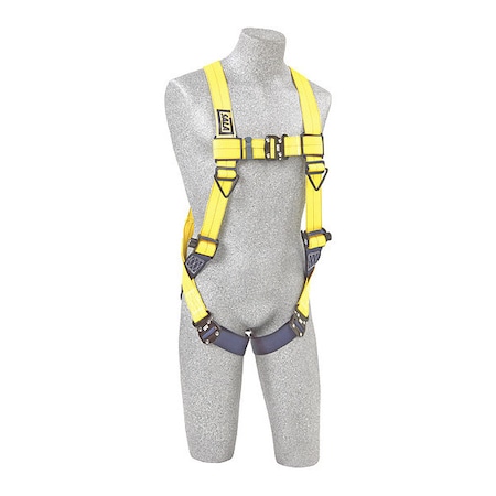 Delta Full Body Harness, Vest, 420 lb Wt Capacity, Quick-Connect Chest, Steel Hardware, Yellow, 3XL MPN:1110618