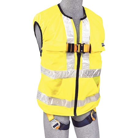 Delta™ Hi-Vis Full Body Harness, XL, 420 lb., Quick-Connect Chest/ Quick-Connect Leg Straps MPN:1111585